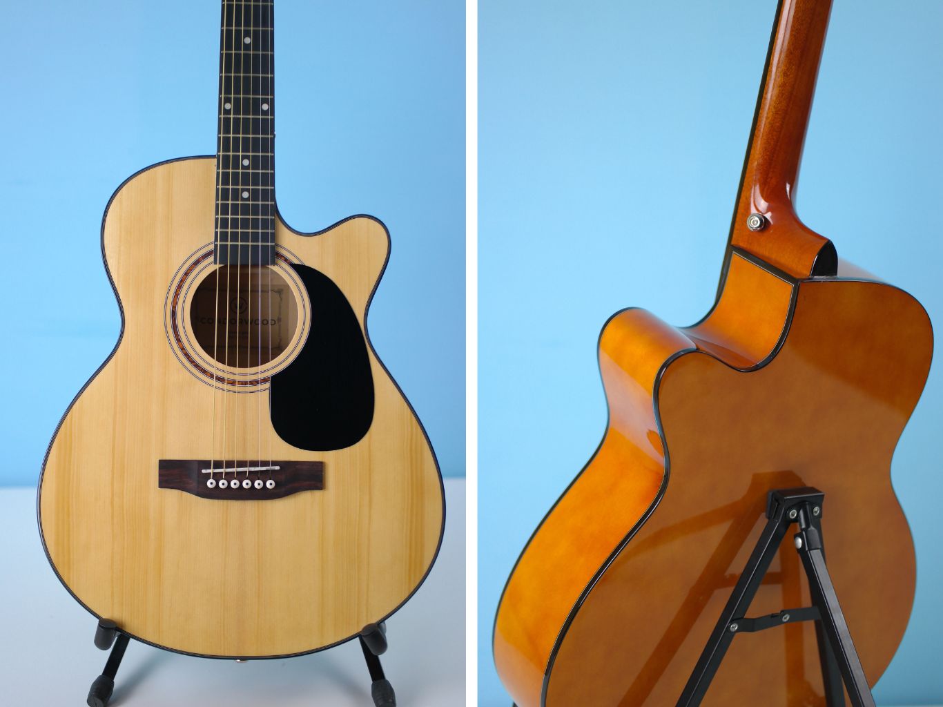 Condorwood Baltia 40 N akustinės gitaros vaizdas iš priekio ir galo